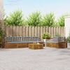 vidaXL Conjunto de Sof&aacute;s para Exterior 7 pcs Cinza Natural e Claro