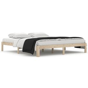 vidaXL Estrutura de cama super king 180x200 cm madeira maci&ccedil;a