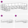 vidaXL Conjunto de Sof&aacute;s para Exterior 10 pcs Natural e Creme