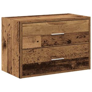 vidaXL Arm&aacute;rio c/ 2 gavetas 60x31x40cm derivados madeira madeira velha