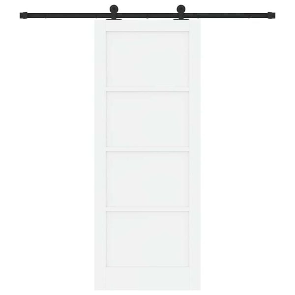 vidaXL Porta Deslizante Branco e Preto 83 x 211 cm