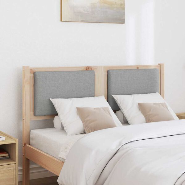 vidaXL Cabeceira Outros Castanho 120 cm Madeira de pinho maci&ccedil;a