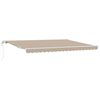 vidaXL Toldo retr&aacute;til Bege 450 &times; 300 cm Tecido e Alum&iacute;nio