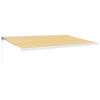 vidaXL Toldo retr&aacute;til 5x3 m tecido e alum&iacute;nio amarelo e branco