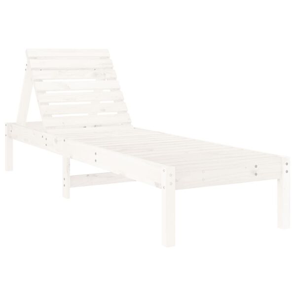 vidaXL Espregui&ccedil;adeiras 2 pcs com mesa pinho maci&ccedil;o branco