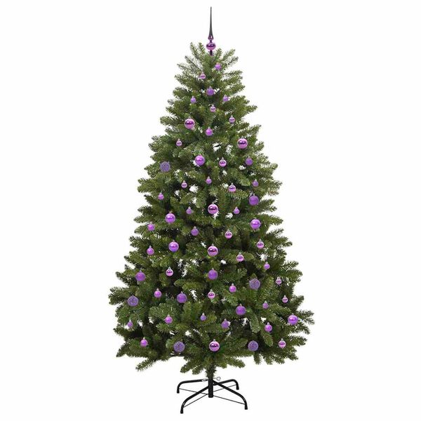 vidaXL &Aacute;rvore de Natal Artificial Verde 210 cm PVC e Metal