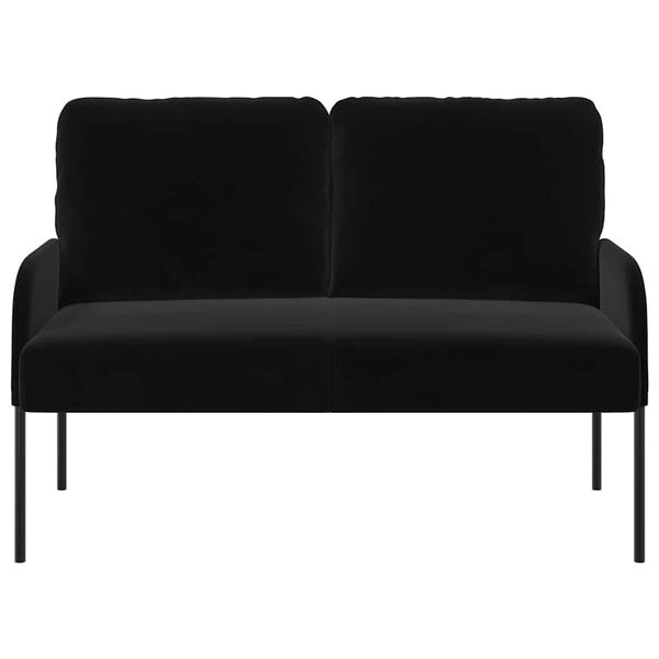 vidaXL Sof&aacute;s com almofada 110cm Preto Contraplacado