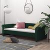 vidaXL Sof&aacute;-cama c/ colch&atilde;o e sa&iacute;da USB 90x200 cm tecido verde-escuro
