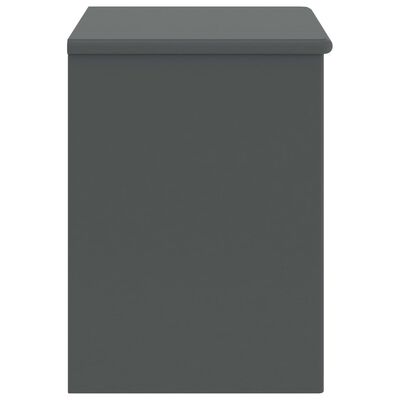 vidaXL Mesa de cabeceira 35x30x40 cm pinho maciço cinzento-escuro