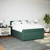 vidaXL Cama com molas/colch&atilde;o 140x200 cm veludo verde-escuro