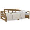 vidaXL Estrutura sof&aacute;-cama de puxar pinho maci&ccedil;o castanho 2x(90x190)cm