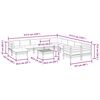 vidaXL 12pcs conj. sof&aacute;s jardim c/ almofad&otilde;es madeira abeto-de-douglas