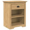 vidaXL Arm&aacute;rio de Cabeceira BODO Marrom mel 53 x 38,5 x 67 cm