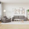 vidaXL Sof&aacute; 2 pcs Cinzento-acastanhado 182 x 80 x 82 cm tecido