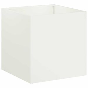 vidaXL Vaso de Jardim Branco 20 x 20 x 20 cm A&ccedil;o laminado a frio