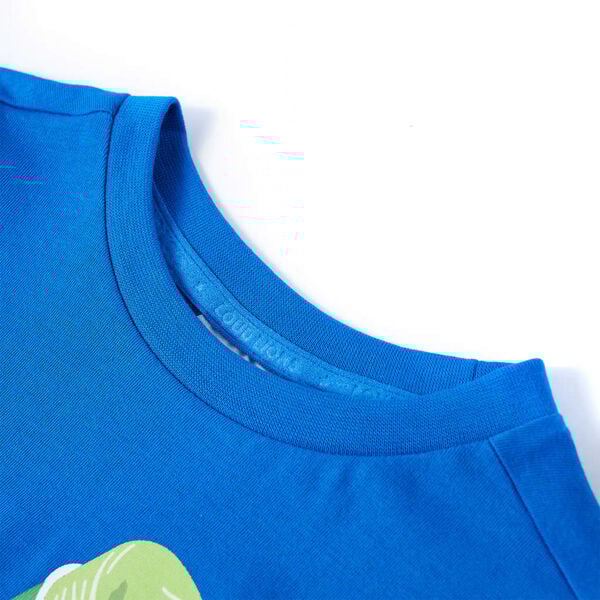 T-shirt infantil azul brilhante 140