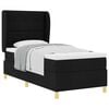 vidaXL Cama Box com cabeceira Manual Preto 200 x 100 cm tecido