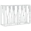 vidaXL Mesa consola 110x30x70 cm a&ccedil;o inoxid&aacute;vel e vidro prateado