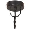 vidaXL Candeeiro suspenso industrial redondo 25 W 32 cm E27 preto