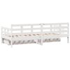 vidaXL Sof&aacute;-cama c/ gavetas 90x190 cm madeira de pinho maci&ccedil;a branco