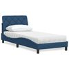 vidaXL Cama com colch&atilde;o 80x200 cm tecido azul