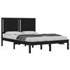 vidaXL Estrutura de cama 140x190 cm madeira de pinho maci&ccedil;a preto