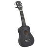 vidaXL Conjunto ukulele soprano infantil com saco 23" preto