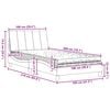 vidaXL Cama com colch&atilde;o Hanko 100x200 cm tecido cor creme