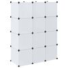 vidaXL Armário plástico modular 9 gavetas 109x36,5x143 cm branco