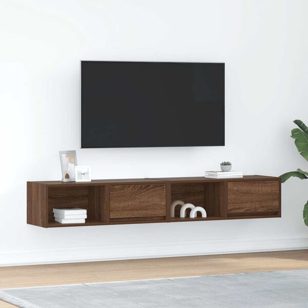 vidaXL M&oacute;veis de TV 2pcs 80x31x25,5cm deriv. madeira carvalho castanho