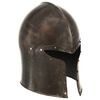 vidaXL Capacete de cavaleiro medieval r&eacute;plica LARP a&ccedil;o prateado