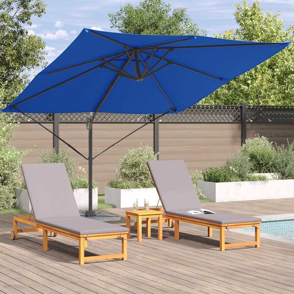 vidaXL Parasol Roma Azul 286 x 284 x 265 cm Alumínio e Poliéster
