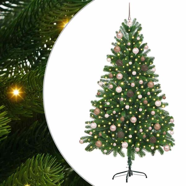 vidaXL &Aacute;rvore de Natal com 300 LEDs com suporte Verde 180 cm PE