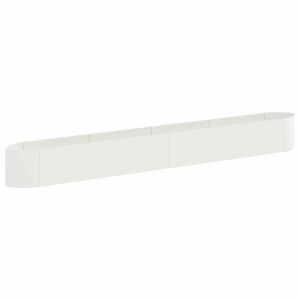 vidaXL Cama de Jardim Elevada Branco 380 x 40 x 40 cm A&ccedil;o