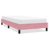 vidaXL Estrutura de cama sem colch&atilde;o 100x220 cm veludo rosa