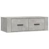 vidaXL Arm&aacute;rio TV suspenso 80x36x25 cm derivados madeira cinza cimento