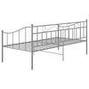 vidaXL Sofá-cama 90x200 cm metal cinzento