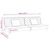 vidaXL Sof&aacute;-cama de 2 lugares + 2 almofadas/apoio p&eacute;s veludo cor creme