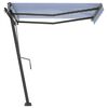 vidaXL Toldo retr&aacute;til manual independente 300x250 cm azul e branco