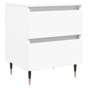 vidaXL Mesa de cabeceira 40x35x50 cm derivados de madeira branco