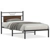 vidaXL Estrutura de cama sem colch&atilde;o 107x203 cm carvalho castanho