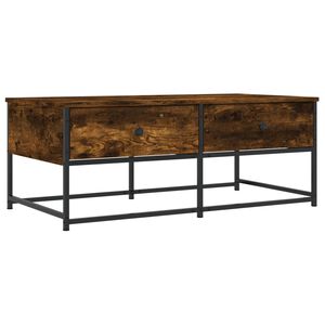 vidaXL Mesa de centro 100x51x40 cm derivados madeira carvalho fumado