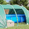 vidaXL Tenda de Piscina Domo Verde 538 x 440 x 204 cm