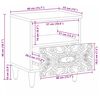 vidaXL Gabinete de Cama Branco 40 x 33 x 46 cm Madeira de manga maci&ccedil;a