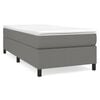 vidaXL Estrutura de cama com molas 90x200 cm tecido cinzento-escuro