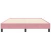 vidaXL Estrutura de cama sem colch&atilde;o 160x210 cm veludo rosa