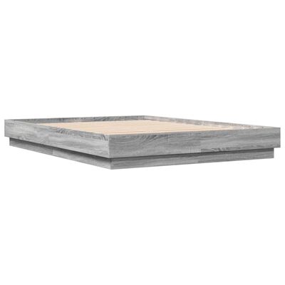 vidaXL Estrutura de cama 160x200 cm derivados de madeira cinza sonoma
