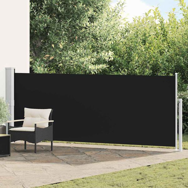vidaXL Toldo lateral retr&aacute;til para p&aacute;tio 140x500 cm preto