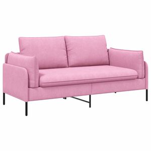 vidaXL Sof&aacute; para 2 Pessoas Rosa 188 x 81 x 89 cm Tecido