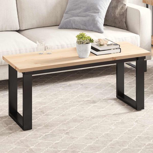 vidaXL Tampo de mesa retangular 110x40x2,5 cm madeira de pinho maci&ccedil;a